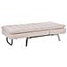 Chaise Longue Regolabile In Velluto Beige Loiret - Foto miniatura 3