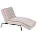 Chaise Longue Regolabile In Velluto Beige Loiret - Foto miniatura 11