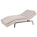 Chaise Longue Regolabile In Velluto Beige Loiret - Foto miniatura 7
