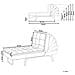 Chaise Longue Regolabile In Velluto Beige Loiret - Foto miniatura 4