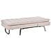 Chaise Longue Regolabile In Velluto Beige Loiret - Foto miniatura 6