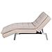 Chaise Longue Regolabile In Velluto Beige Loiret - Foto miniatura 14