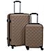 Set Valigie Trolley A Custodia Rigida 2 Pz Marrone In Abs - Foto miniatura 1