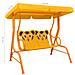 Dondolo A Panchina Per Bambini Giallo 115x75x110 Cm In Tessuto - Foto miniatura 7