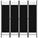 Paravento A 4 Pannelli Nero 160x180 Cm - Foto miniatura 1