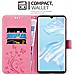 Custodia Compatibile Con Huawei P30 Pro In Rosa Fiore - Coperchio Protettivo In Design Floreale Con Chiusura Magnetica, Funzione Stand E Slot Per Carte - Foto miniatura 2