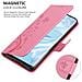 Custodia Compatibile Con Huawei P30 Pro In Rosa Fiore - Coperchio Protettivo In Design Floreale Con Chiusura Magnetica, Funzione Stand E Slot Per Carte - Foto miniatura 7