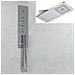 Wall Kit A Parete Da Incasso A Muro Acciaio Inox + Soffione Doccia A Parete Acciaio Inox Punta Quadrata - Foto miniatura 1