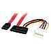 18 inch Serial ATA Data Cable with LP4 Adapter Rosso cavo di interfaccia e adattatore - Foto miniatura 1