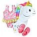 Costume Da Bagno Rosa Unicorno Per Bambole Di 35-45 Cm 3 Pezzi - Foto miniatura 1