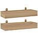 Mensole Da Parete 2 Pz 40x15x6 Cm In Legno Massello Di Teak - Foto miniatura 2