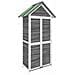 Rimessa Da Giardino Grigia 89x52,5x175cm Legno Massello Di Pino - Foto miniatura 2
