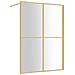 Parete Per Doccia Walk-in Vetro Trasparente Esg 140x195 Cm Oro - Foto miniatura 2