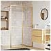 Parete Per Doccia Walk-in Vetro Trasparente Esg 140x195 Cm Oro - Foto miniatura 1