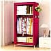 Armadio Spogliatoio In Tessuto Con Tasche Laterali Home 160x70x45cm Granato - Foto miniatura 2