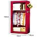 Armadio Spogliatoio In Tessuto Con Tasche Laterali Home 160x70x45cm Granato - Foto miniatura 4