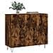Credenza Rovere Fumo 90x34x80 Cm In Legno Multistrato - Foto miniatura 3