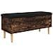 Panca Portaoggetti Rovere Fumo 102x42x46 Cm Legno Multistrato - Foto miniatura 2