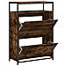 Scarpiera Rovere Fumo 75x34x112 Cm In Legno Multistrato - Foto miniatura 2