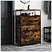 Scarpiera Rovere Fumo 75x34x112 Cm In Legno Multistrato - Foto miniatura 3