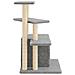 Albero Per Gatti Con Tiragraffi In Sisal Grigio Chiaro 83,5 Cm - Foto miniatura 3
