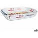 Pirofila Da Forno Quttin Trasparente 3 L Vetro Rettangolare 35,4 X 22 X 5,5 Cm (6 Unità) - Foto miniatura 1