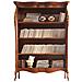 Libreria Classica Sagomata In Legno Tinta Noce L. 145 P. 50 H. 203 - Foto miniatura 1