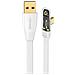 Cavo Ricarica 66w Usb-a A Usb-c Angolo 90° Modello Iceflake 1.2m, Bianco / Giallo - Foto miniatura 1