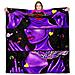 Coperta Di Flanella Con Motivo, Nero E Viola, 127x152cm - Foto miniatura 1