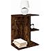 Comodino Rovere Fumo 46,5x29x61 Cm In Legno Multistrato - Foto miniatura 1