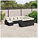 Set Divani Da Giardino 11 Pz Con Cuscini In Polyrattan Nero - Foto miniatura 1