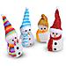 Set Di Quattro Pendenti Design Pupazzo Di Neve Con Luci Led. - Foto miniatura 1
