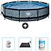Piscina Fuori Terra - In Giro - 360x360x76 Cm - Grigio - Include Accessori Coordinati Cb92 - Foto miniatura 1