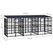 Gabbia per Cani da Esterno con Tetto in Acciaio 11,06 m² - Foto miniatura 8