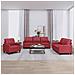 Set di Divani 3 pz con Cuscini Rosso Vino in Similpelle - Foto miniatura 2