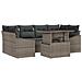 Set di Sofà da Giardino 7 Pezzi con Cuscini Grigio Rattan Sintetico - Foto miniatura 1