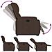 Poltrona Alzapersona Reclinabile Marrone in Tessuto Microfibra - Foto miniatura 6