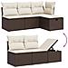 Set Divano da Giardino 6 pz con Cuscini Marrone in Polyrattan - Foto miniatura 7