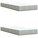 Giroletto a Molle con Materasso Grigio Chiaro 200x200cm Velluto - Foto miniatura 9