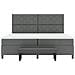Letto box spring con materasso e panca grigio scuro 200x200 cm in tessuto - Foto miniatura 9
