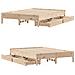 Letto senza Materasso 140x190 cm in Legno Massello di Pino - Foto miniatura 9