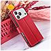Custodia A Portafoglio Per Iphone 17 Pro Max Con Supporto E Linguetta Magnetica, Rosso - Foto miniatura 3