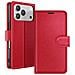 Custodia A Portafoglio Per Iphone 17 Pro Max Con Supporto E Linguetta Magnetica, Rosso - Foto miniatura 1