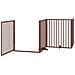 Cancello Cani Porta Pieghevole Marrone 8 Pannelli 640cm Pioppo - Foto miniatura 4