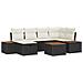 Set Divano da Giardino 7 pcs Nero 55 x 62 x 69 cm Poly Rattan - Foto miniatura 1