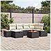 Set Divano da Giardino 7 pcs Nero 55 x 62 x 69 cm Poly Rattan - Foto miniatura 2