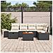 Set Divano da Giardino 7 pcs Nero 55 x 62 x 69 cm Poly Rattan - Foto miniatura 3