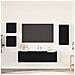 Set mobile TV 5 pcs Rovere nero Legno multistrato - Foto miniatura 2