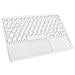 Tastiera Bluetooth Con Tasti Rotondi E Touchpad - Compatibile Con Ipad, Tablet E Smartphone White - Foto miniatura 1