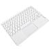 Tastiera Bluetooth Con Tasti Rotondi E Touchpad - Compatibile Con Ipad, Tablet E Smartphone White - Foto miniatura 3